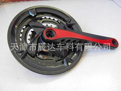 【新品170mm一九八黑加红包塑曲柄*黑罩24/34/42电泳定位小三片】价格,厂家,图片,链轮和曲柄,天津市辰达车料-